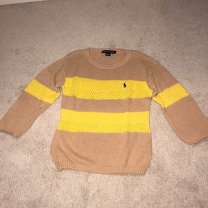 Ralph Lauren Beige and Yellow Sweater